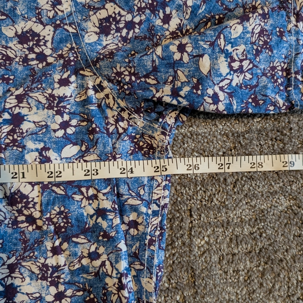 Wrangler 20X Competition Advanced Comfort Blue Floral Pearl Snap Rodeo Shirt XL - Picture 9 of 10